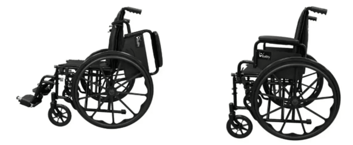 Silla De Ruedas Plegable Doble Cruceta Vitality Reforzada4