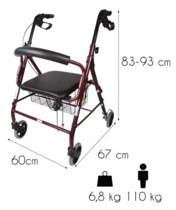 Andador Burrito Ortopédico Ruedas Asiento Canasto Envio Incl3
