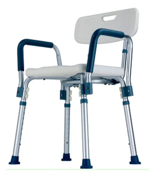 Silla De Ducha Con Respaldo Y Apoyabrazos Regulable Aluminio1