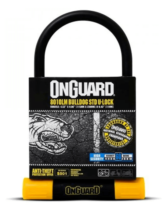 Candado Bicicleta On Guard U-lock Bulldog Std Lm 115x2301
