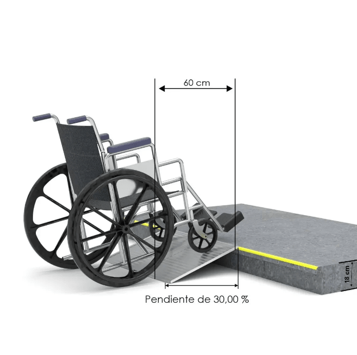 Rampa Portatil Plegable Aluminio Silla De Ruedas 61x76 Cm3
