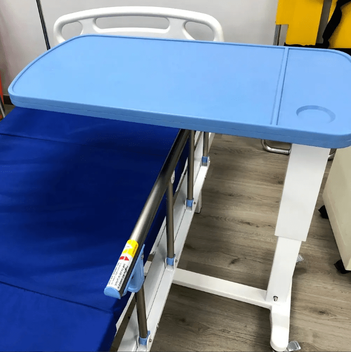 Mesa De Catre Hospitalario Lateral Ruedas Regulable Comer4
