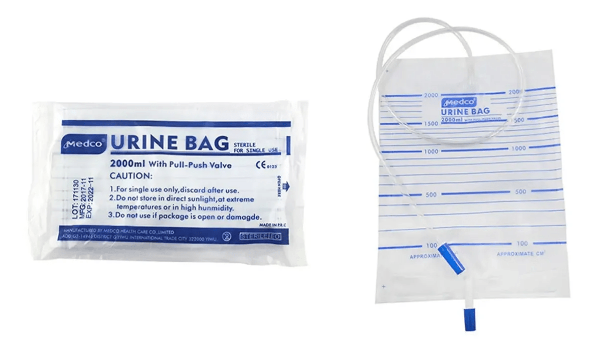 Bolsa De Orina De 2 Litros Medco Esteril Con Valvula2