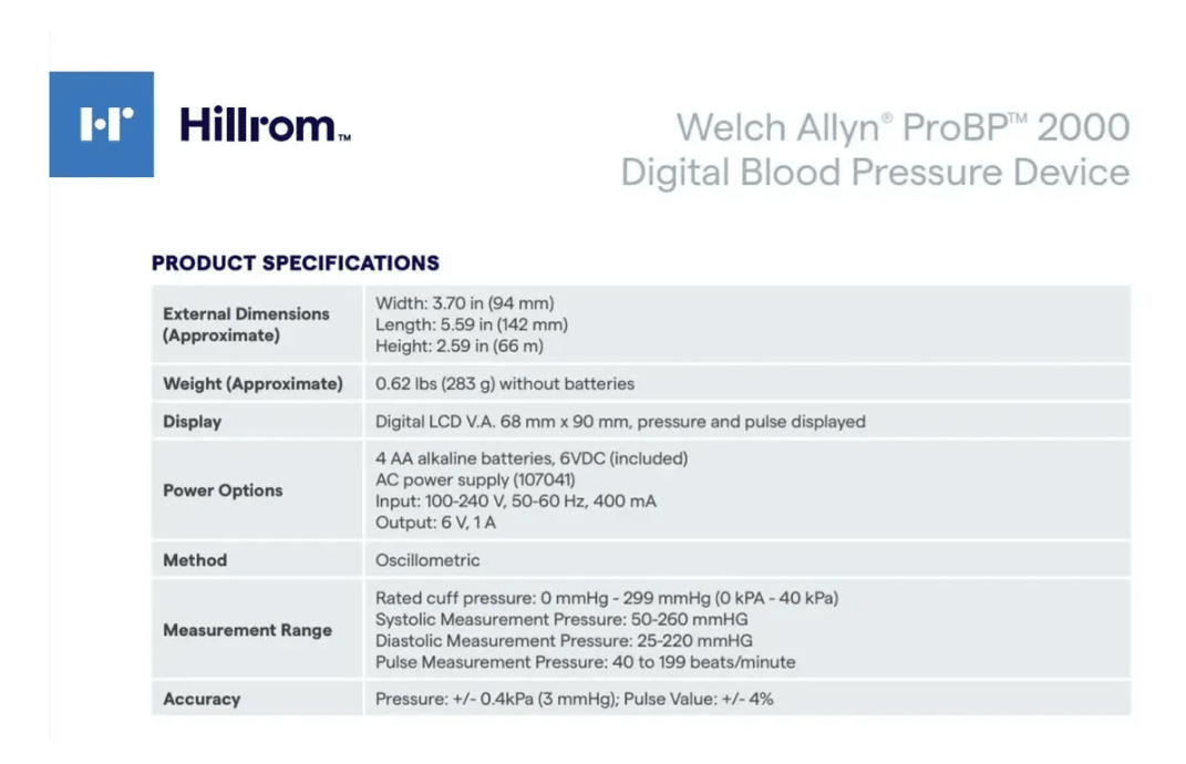 Tomador De Presion Digital Welch Allyn Probp 20003