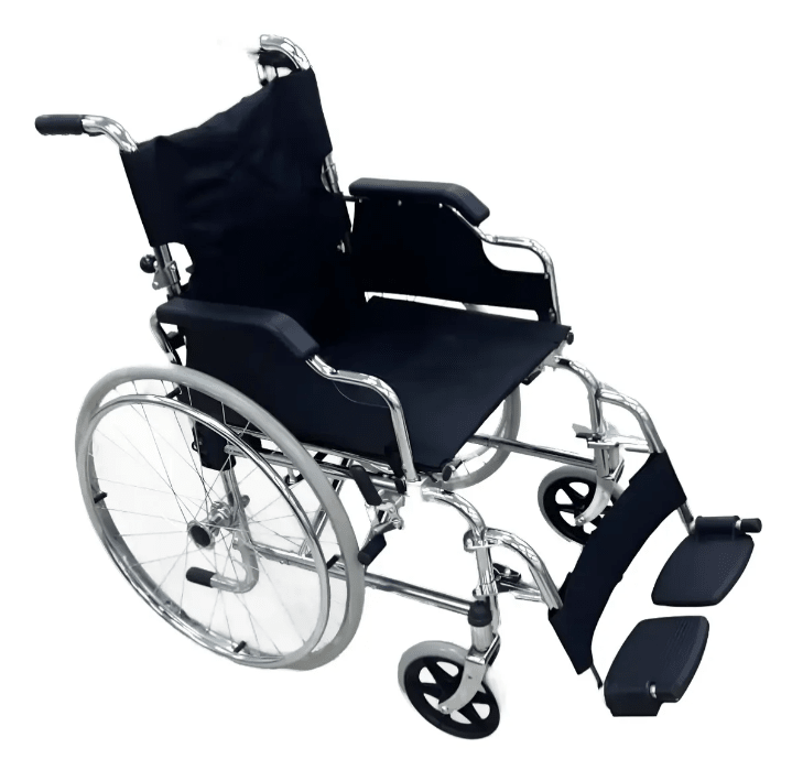 Silla De Ruedas Plegable Asiento 41 Cm Doble Cruceta1