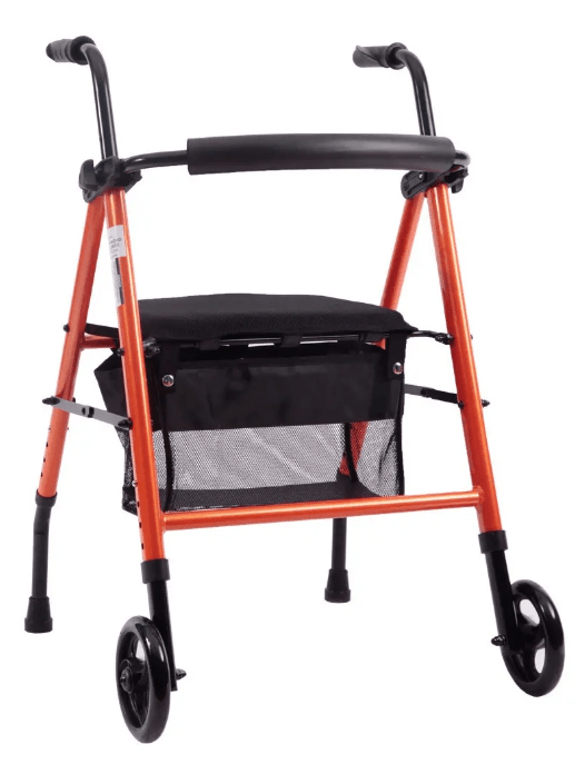 Andador Ortopédico Plegable Ruedas Asiento Bolso De Aluminio1