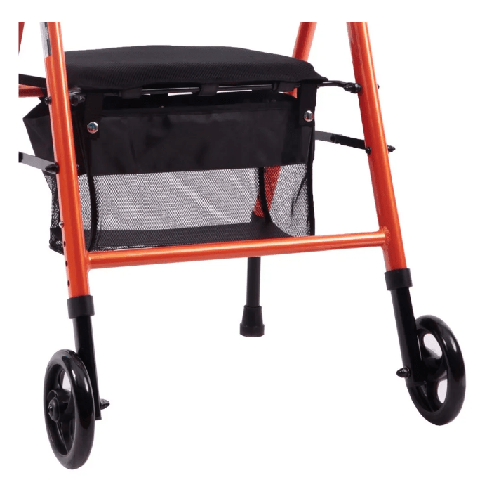 Andador Ortopédico Plegable Ruedas Asiento Bolso De Aluminio5
