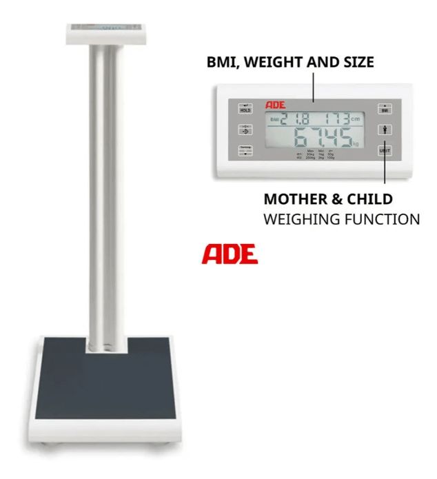 Balanza Digital Bascula Medica Con Tallimetro Ade Alemana2
