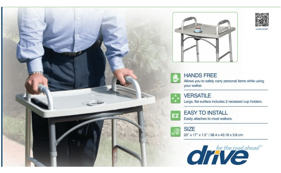 Bandeja Plastica Andador Estandar Posavasos Drive Medical2