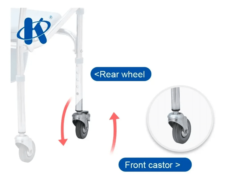 Inodoro Portatil Cromado Acero Plegable Ruedas Regulable3
