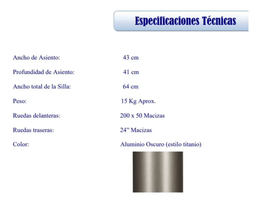 Silla De Ruedas Plegable Doble Cruceta Aluminio Unurse 15kg8