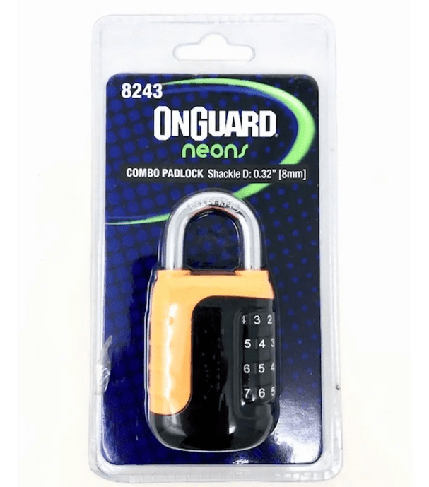 Candado Seguridad Bicicleta Onguard Padlock Neon Combinacion1