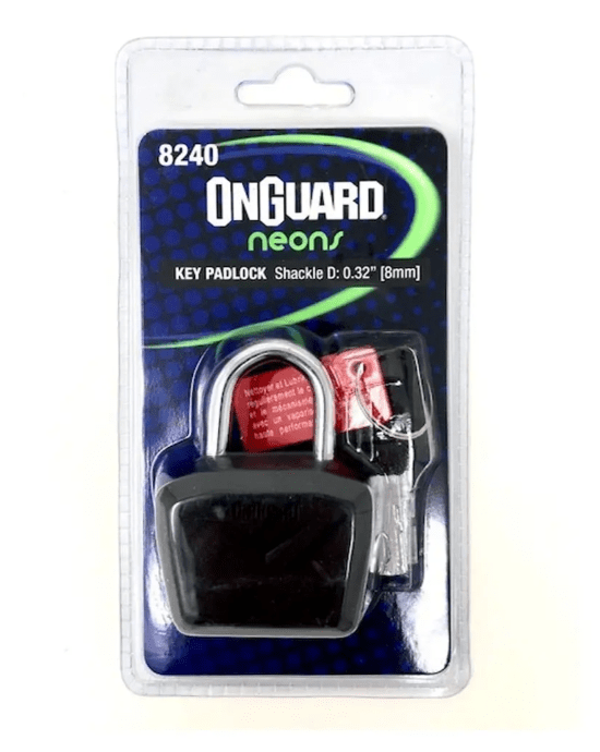 Candado De Seguridad Onguard  Neon Padlock 8 Mm2