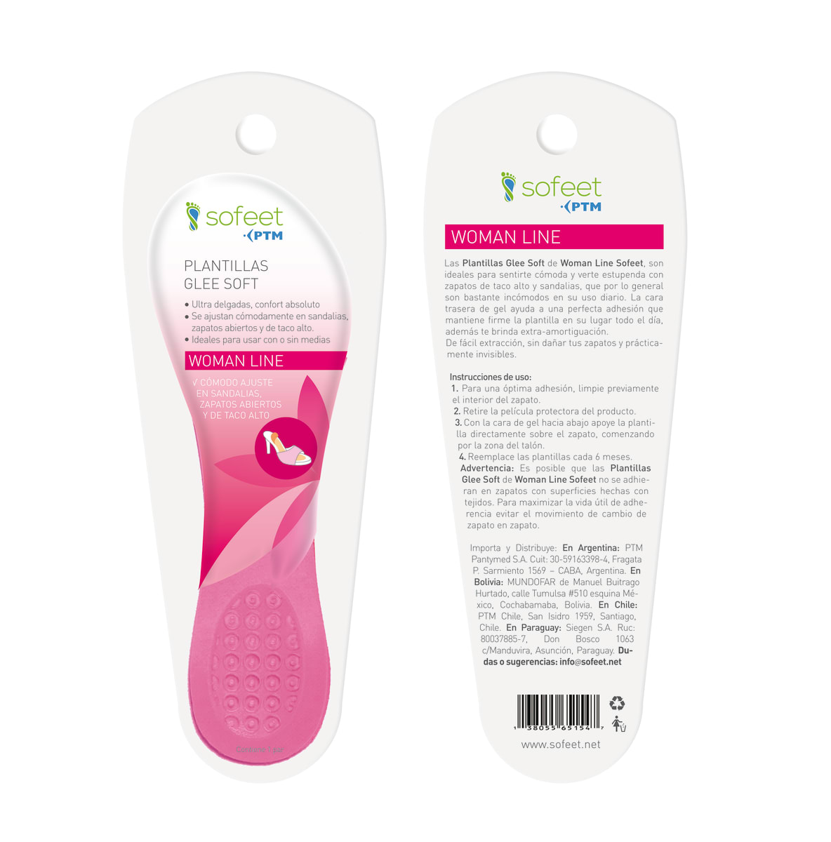 Plantillas De Gel Extra Confort Glee Mujer Ptm  Uso Diario1