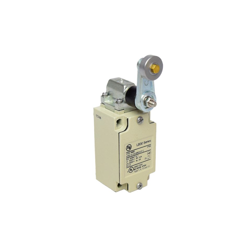INTERRUPTOR DE POSICION C/PALANCA Y RODILLO METALICO FIJO CLB30 1NA+1NC LB30YD1 KAP1