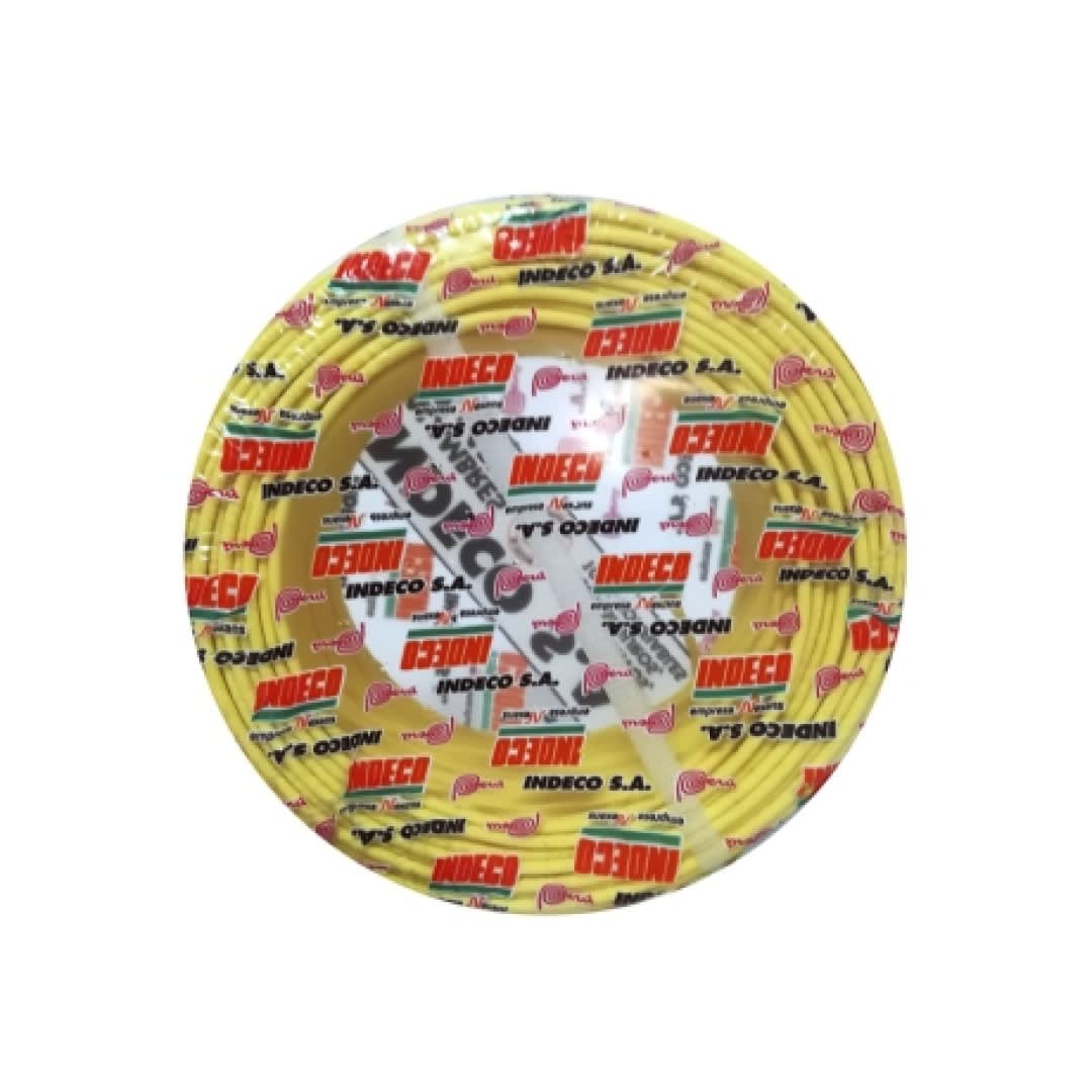 CABLE DE CONTROL GPT 14AWG 300V AISLAMIENTO PVC AMARILLO X ROLLO 10000672 INDECO