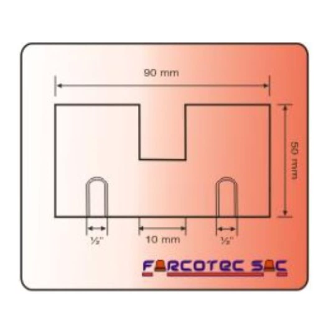 AISLADOR DE RESINA EPOXICA ARALDIT TIPO E DE 1 RANURA 90X50MM FARCOTEC1