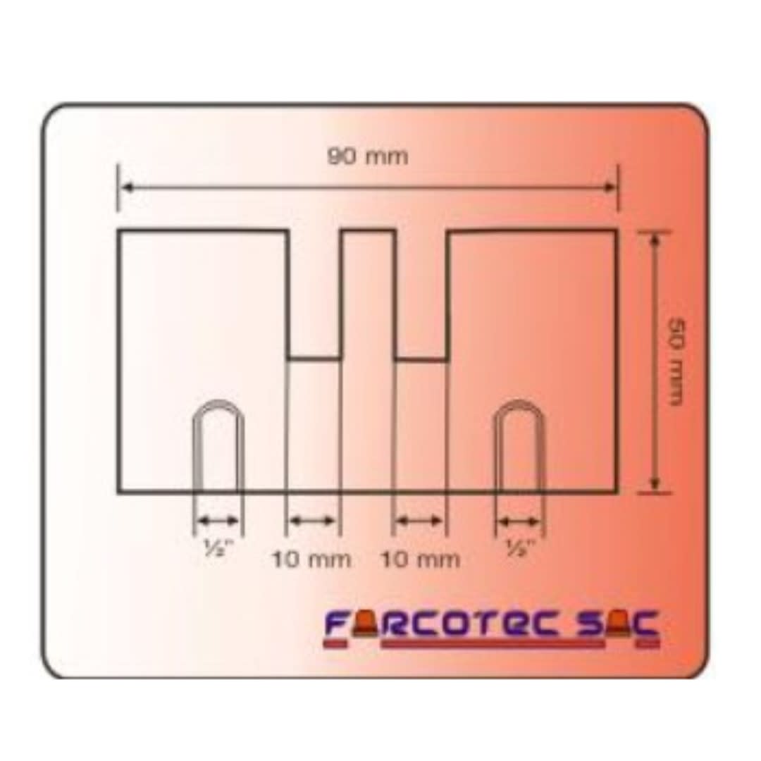 AISLADOR DE RESINA EPOXICA ARALDIT TIPO E DE 2 RANURAS 90X50MM FARCOTEC1