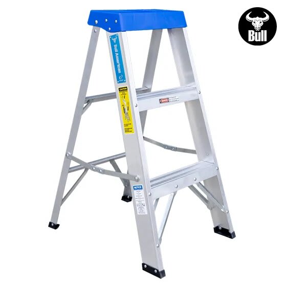ESCALERA ALUMINIO TIJERA SIMPLE ACCESO 3 PASOS 90KG 0.91M ATS90-3III AMERICAN BULL2