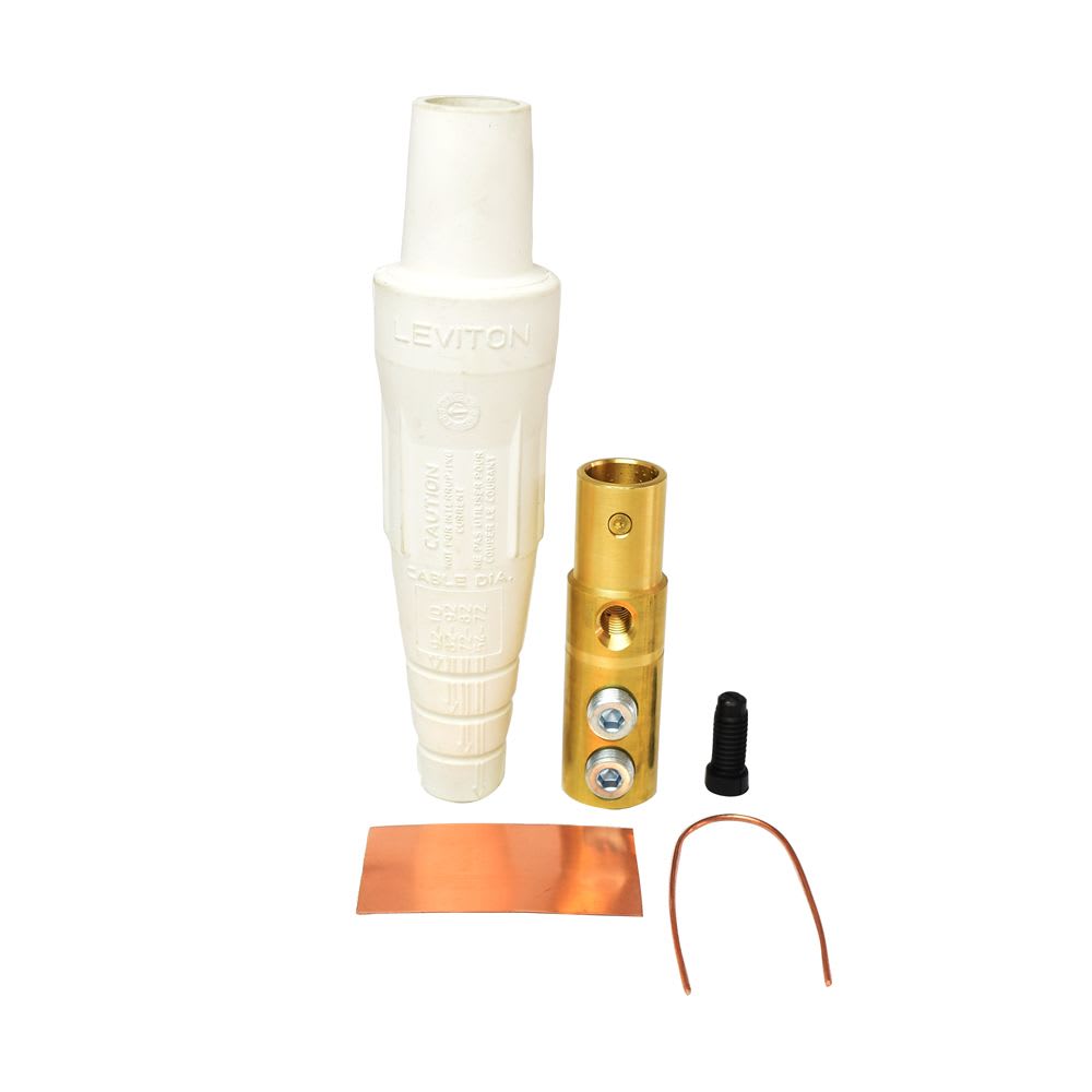 CONECTOR UNIPOLAR HEMBRA 400A 600V 2 TORNILLOS FIJACIoN 1/0-4/0 BLANCO 16D33-W LEVITON