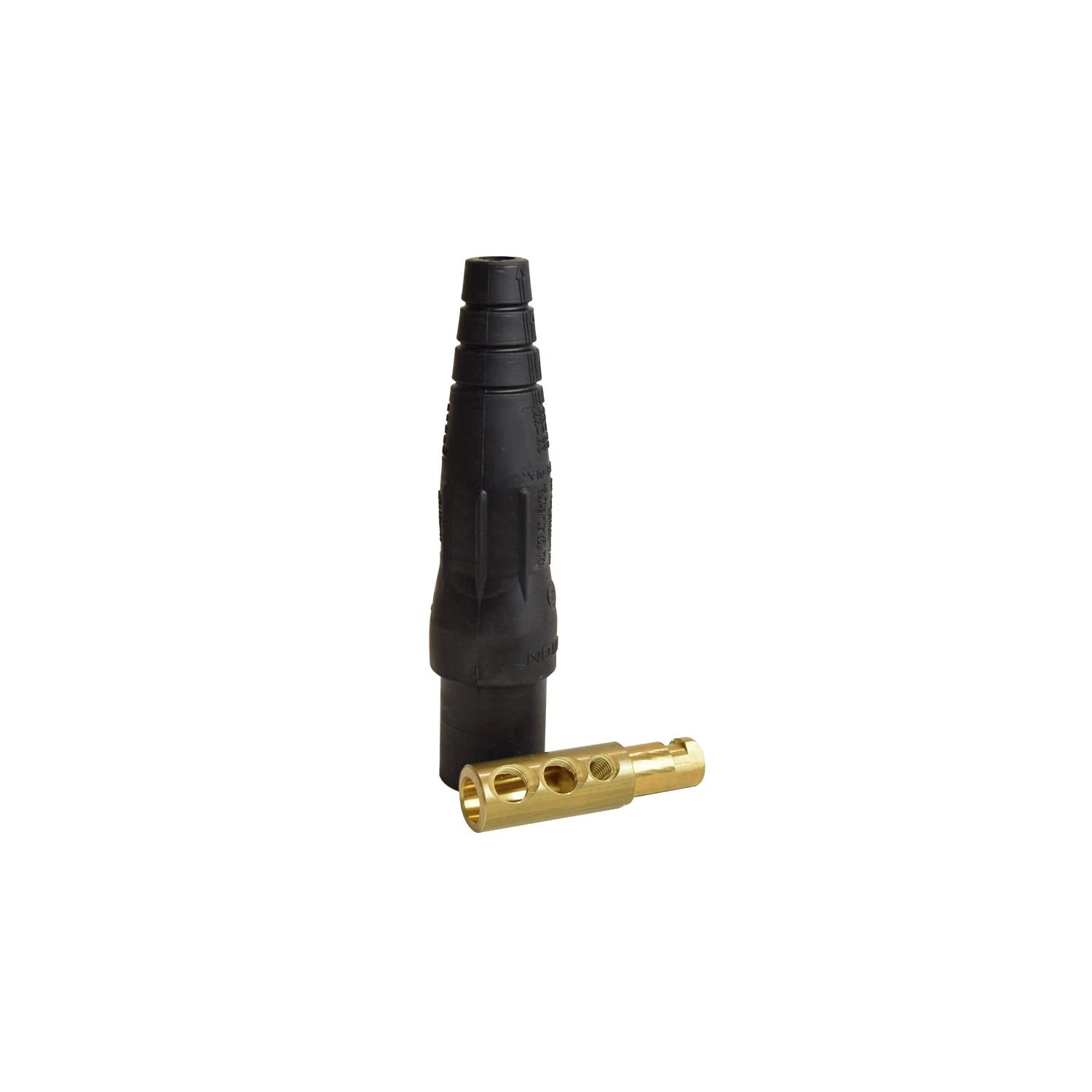 CONECTOR UNIPOLAR MACHO 300A 600V 2 TORNILLOS FIJOS 2-2/0 NEGRO 16D22-E LEVITON