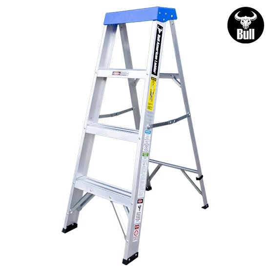 ESCALERA ALUMINIO TIJERA SIMPLE ACCESO 4 PASOS 90KG 1.22M ATS90-4III AMERICAN BULL3