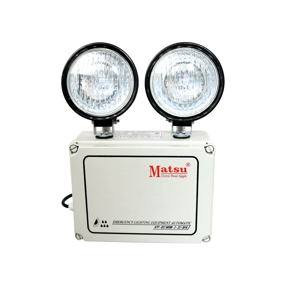 LUMINARIA DE EMERGENCIA HALOGENO 2X20W 1.5H 220V IP65 EXTERIOR LH22002 MATSU2