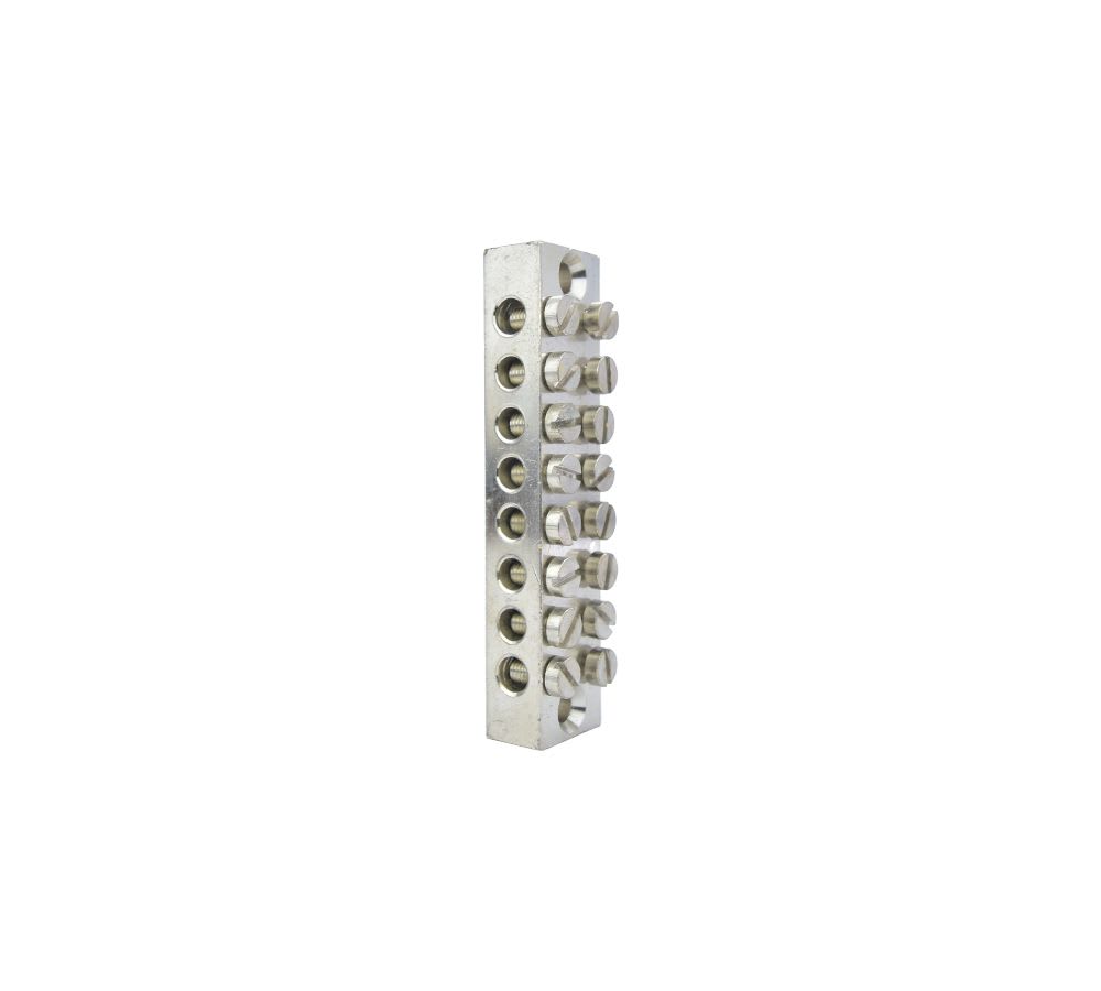 BORNE DE TIERRA PARA 8 CONDUCTORES DOBLE HEBB 008 HEX