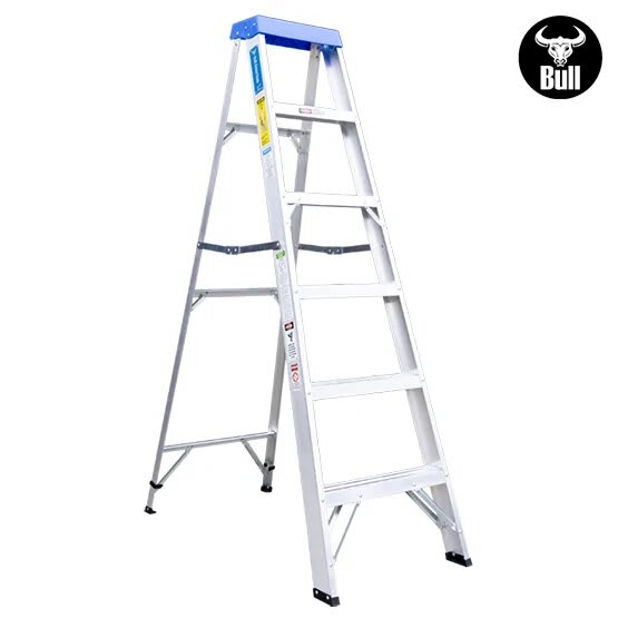 ESCALERA ALUMINIO TIJERA SIMPLE ACCESO 6 PASOS 90KG 1.83M ATS90-6III AMERICAN BULL