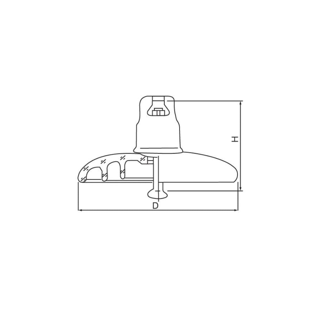 AISLADOR DE VIDRIO TIPO SUSPENSION 70KN 255/140/320MM U70B/140 PROCEDENCIA CHINA2