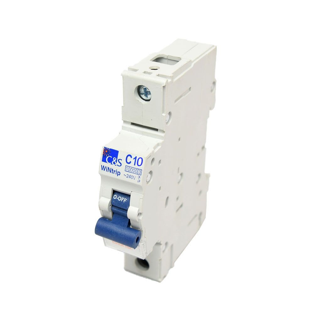 INTERRUPTOR TERMOMAGNETICO 1X10A 10KA 240/415V TIPO C DIN CSMB1C10 CONTROL SWITCHGEAR1
