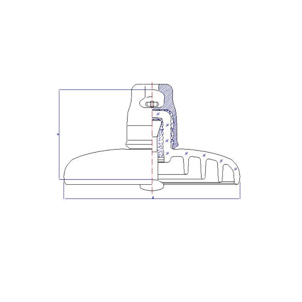 AISLADOR DE VIDRIO TIPO SUSPENSION 160KN 360/155/550MM U160B/155 PROCEDENCIA CHINA2