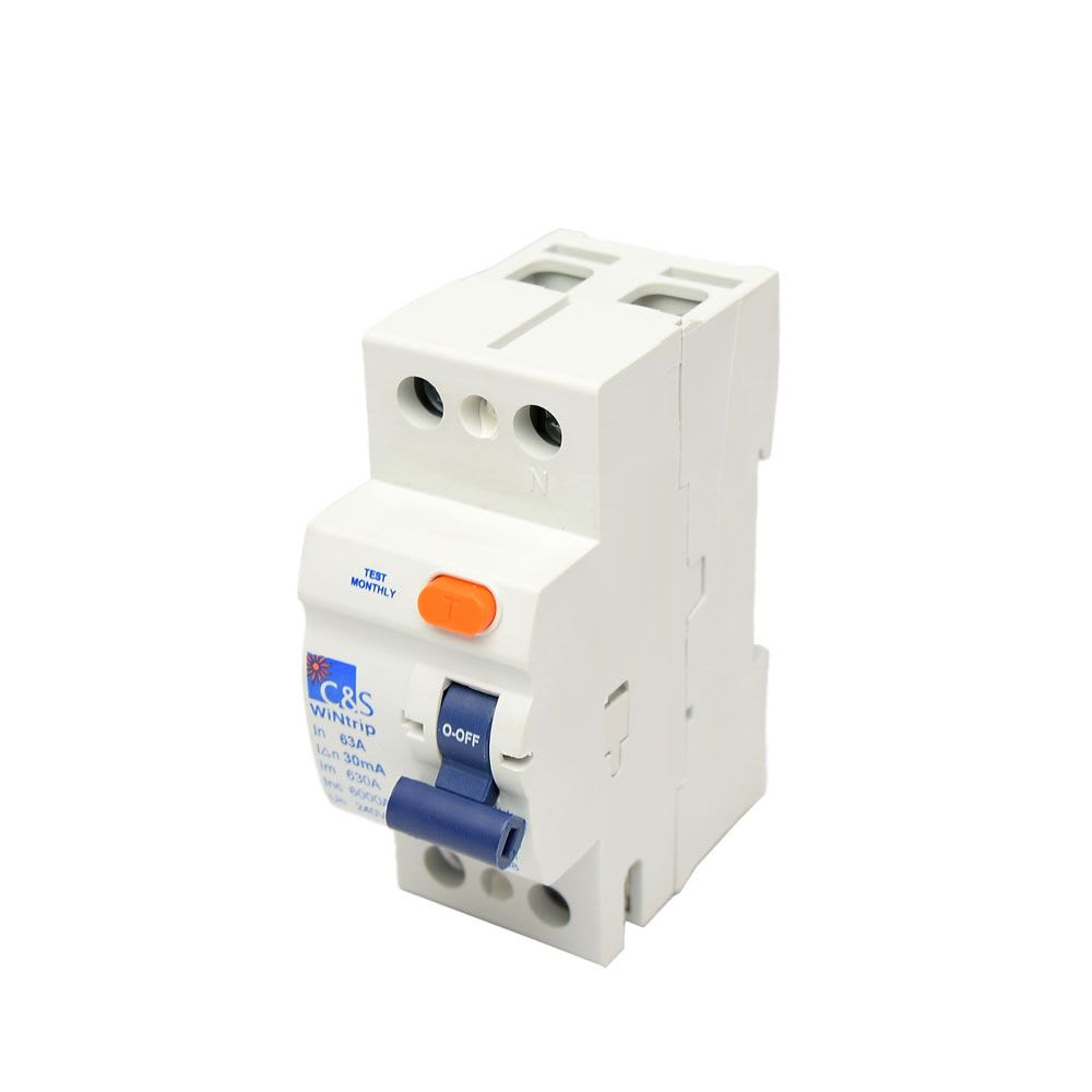INTERRUPTOR DIFERENCIAL 2X63A 30MA 240V 2 MODULOS DIN CSRB2P63A30 CONTROL SWITCHGEAR1