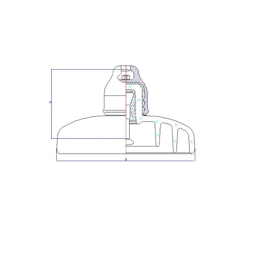 AISLADOR DE VIDRIO TIPO SUSPENSION 100KN 260/146/400MM U100BP/146H PROCEDENCIA CHINA2