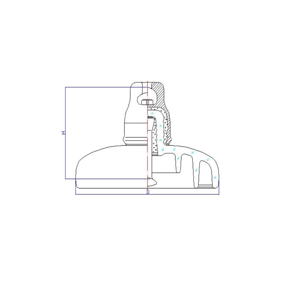 AISLADOR DE VIDRIO TIPO SUSPENSION 100KN 320/146/550MM U100BP/146H PROCEDENCIA CHINA2