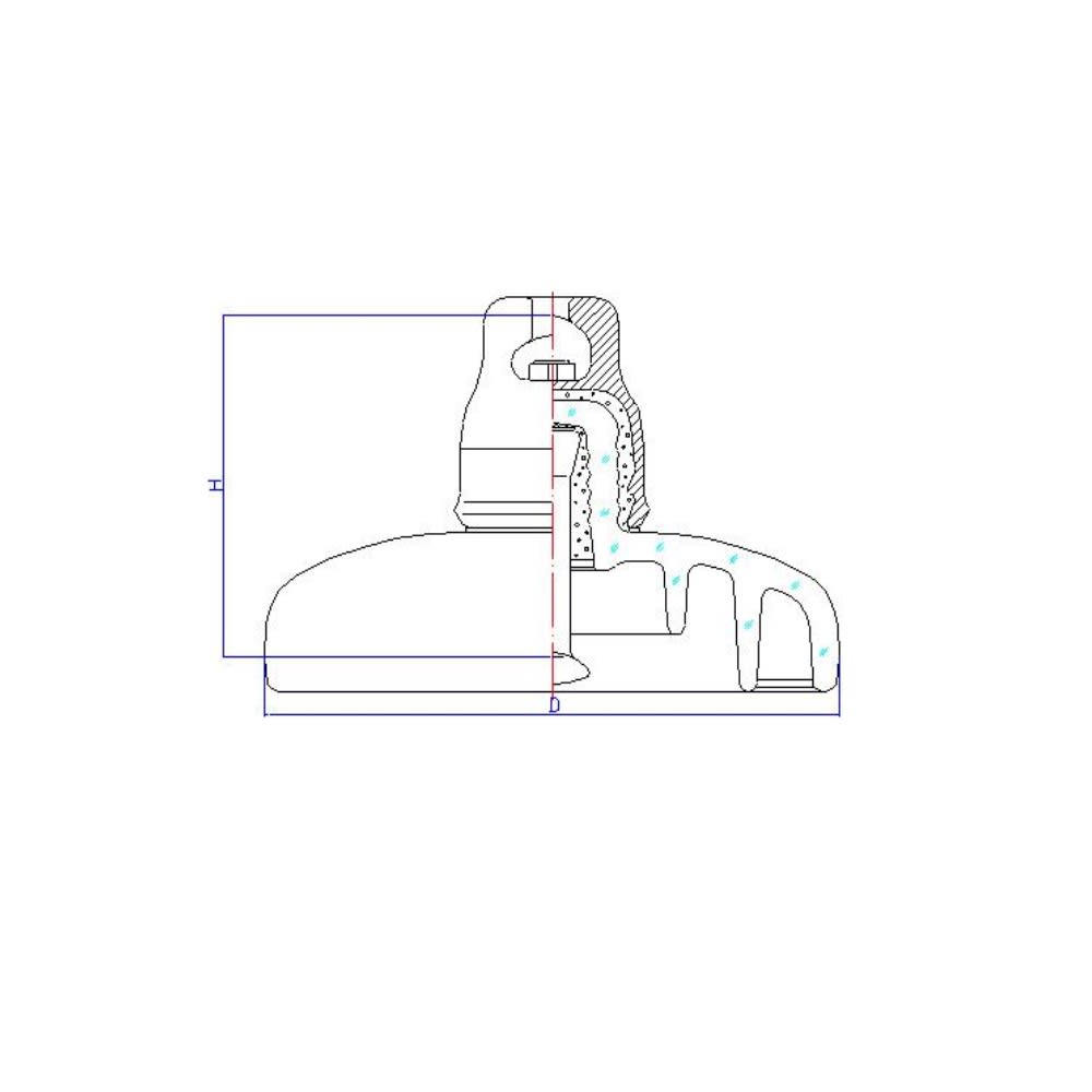AISLADOR DE VIDRIO TIPO SUSPENSION 120KN 320/146/550MM U120BP/146H PROCEDENCIA CHINA1