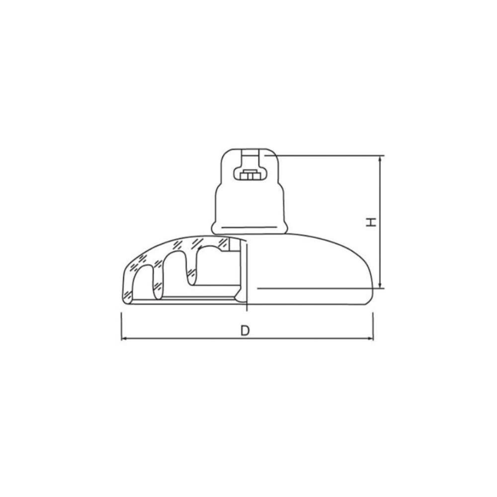 AISLADOR DE VIDRIO TIPO SUSPENSION 160KN 280/155/450MM U160BP/155H PROCEDENCIA CHINA1