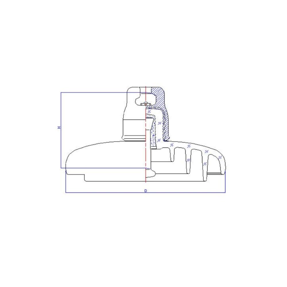 AISLADOR DE VIDRIO TIPO SUSPENSION 300KN 340/195/550MM U300BP/195H PROCEDENCIA CHINA1