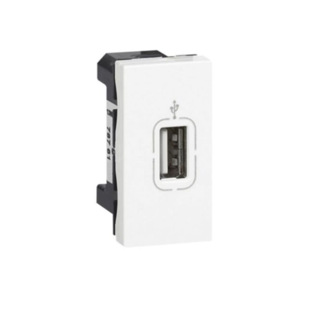 TOMA DE DATOS USB 1 MODULO BLANCO MOSAIC 78761 LEGRAND