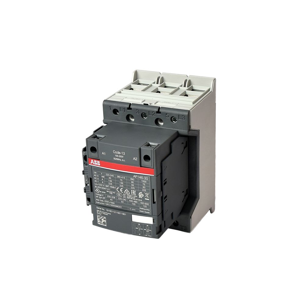CONTACTOR 116A(AC3) 160A(AC1) 690V 3P S/CONTACTOS 100-250VAC 1SFL427001R1300 ABB