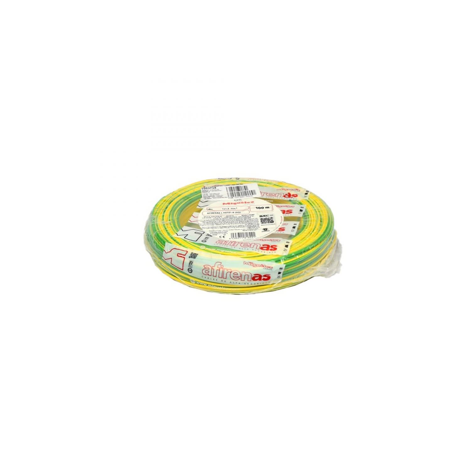 CABLE PUESTA A TIERRA CPT 10MM2 LIBRE DE HALOGENO AMARILLO-VERDE X ROLLO 84104 MIGUELEZ