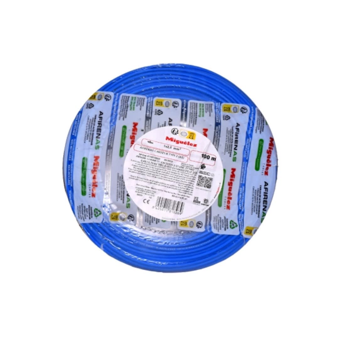 CABLE H07Z1-K 2.5MM2. 450/750V LIBRE DE HALOGENO AZUL. CLASE 5. X ROLLO 84101 MIGUELEZ