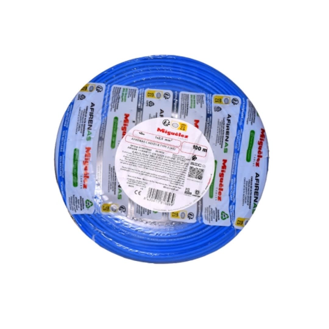 CABLE H07Z1-K 4MM2 450/750V LIBRE DE HALOGENO AZUL CLASE 5XROLLO 84102 MIGUELEZ