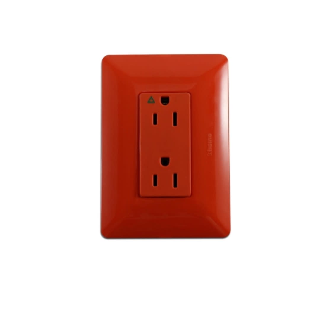 TOMACORRIENTE DUPLEX 2X15A+T AISLADO 3 MODULOS NARANJA MATIX AM5028IGR BTICINO