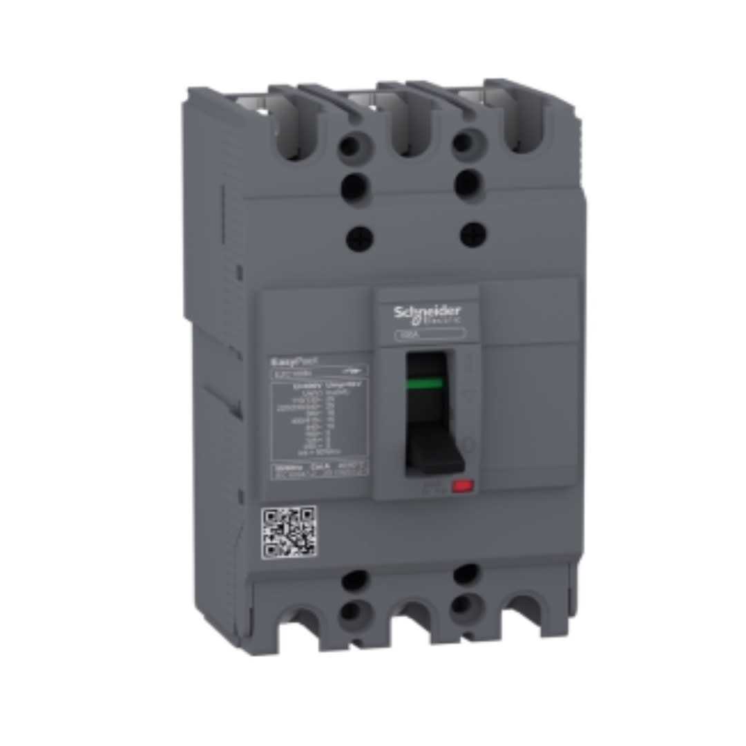 INTERRUPTOR TERMOMAGNETICO FIJO 3X80A 25/18/10KA 240/380/440V EZC100 EZC100N3080 SCHNEIDER ELECTRIC2