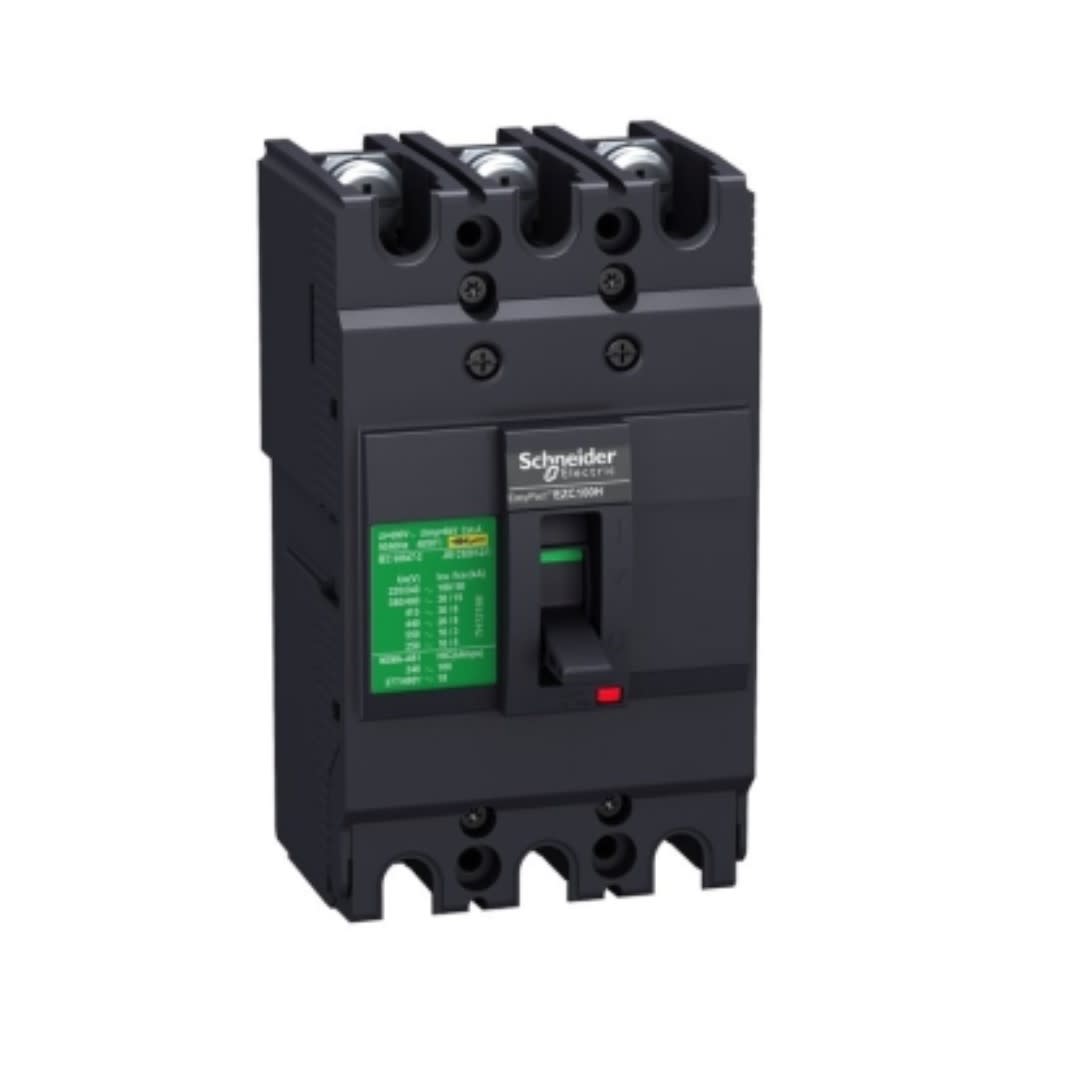 INTERRUPTOR TERMOMAGNETICO FIJO 3X100A 25/10KA 240/440V EZC100N EZC100N3100 SCHNEIDER ELECTRIC1