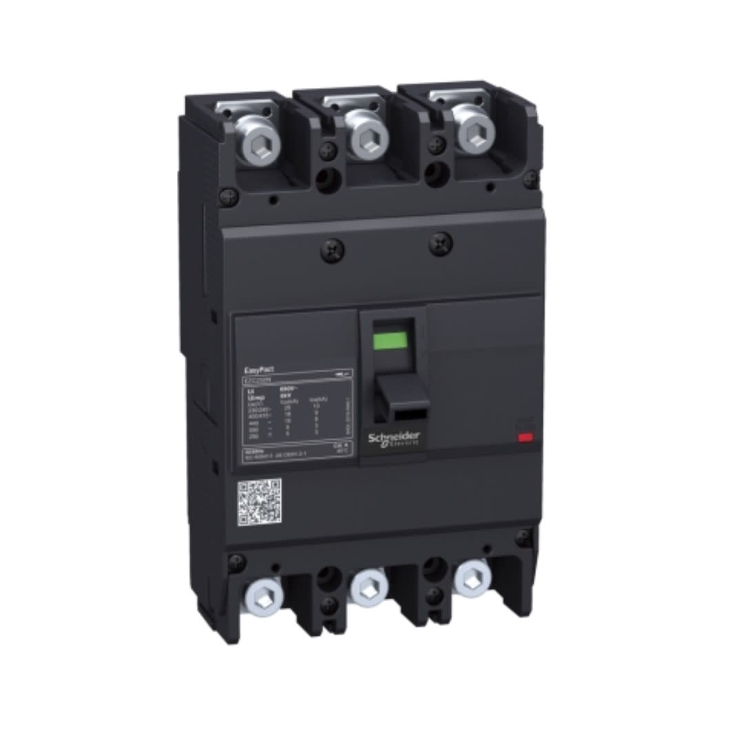INTERRUPTOR TERMOMAGNETICO FIJO 3X150A 50/25/20KA 240/380/440V EZC250N3150 SCHNEIDER ELECTRIC1