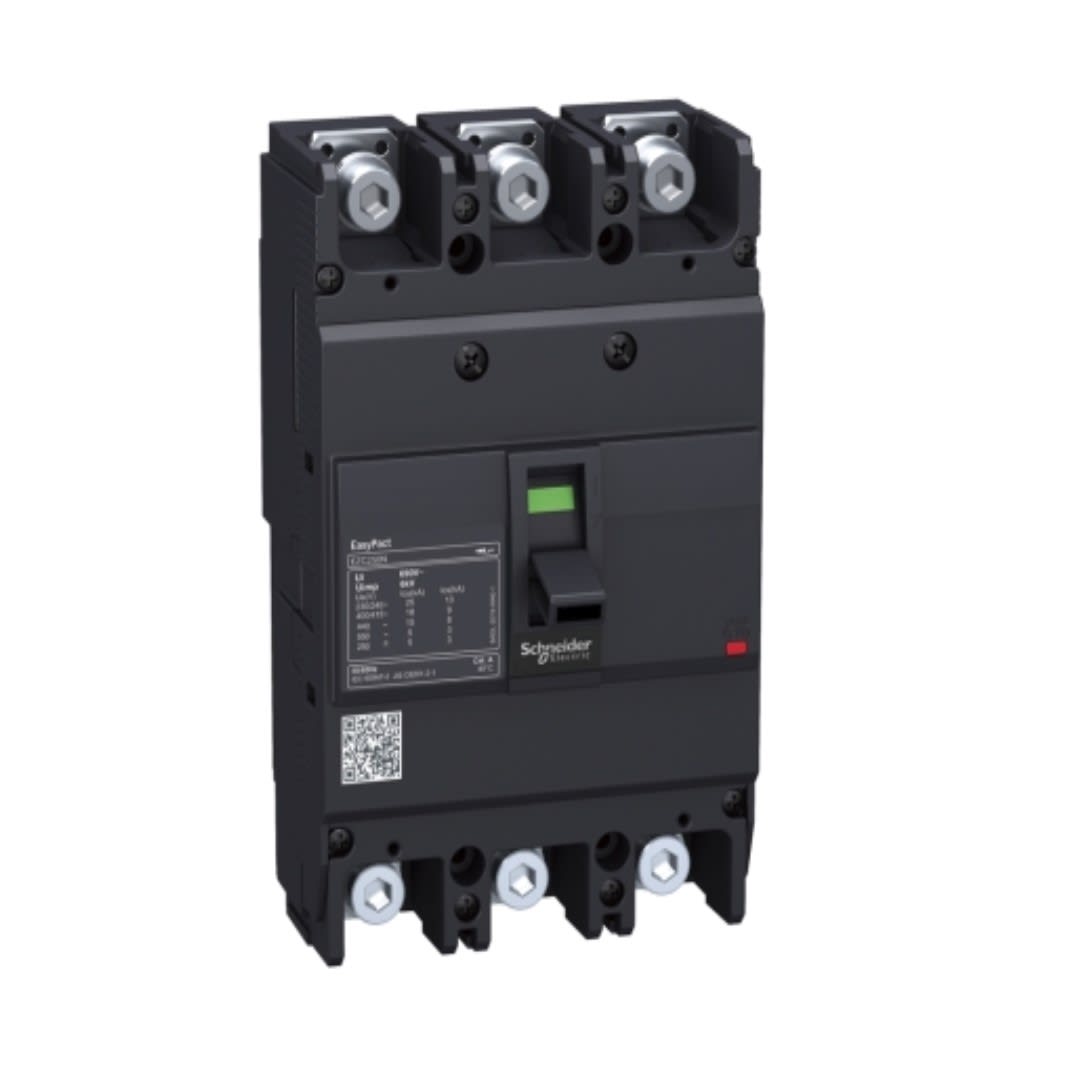 INTERRUPTOR TERMOMAGNETICO FIJO 3X125A 50/25/20KA 220/380/440V EZC250N3125 SCHNEIDER ELECTRIC1
