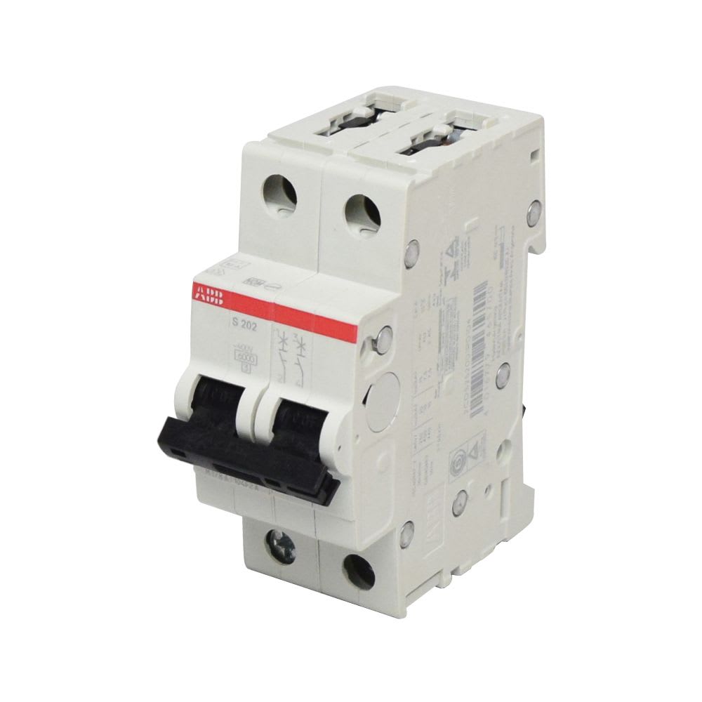 INTERRUPTOR TERMOMAGNETICO 2X4A 20/10KA 230/400V TIPO C DIN 2CDS252001R0044 ABB