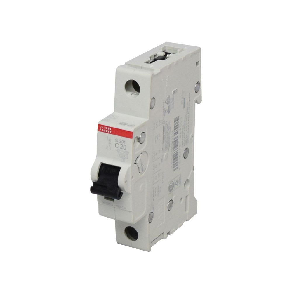 INTERRUPTOR TERMOMAGNETICO 1X20A 10/6KA 230/400V TIPO C DIN 2CDS251001R0204 ABB